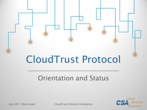 CloudTrust Protocol - Cloud Security Alliance