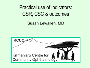 Dr Susan Lewallen_Practical Use of Indicators CSR CSC