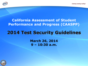 2014 Test Security Guidelines