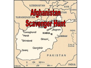 Afghanistan Scavenger Hunt