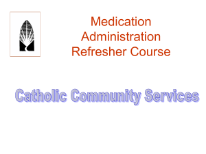 Medication Administration Refresher Course for nurses