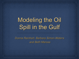 Modeling the Oil Spill in the Gulf