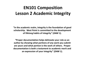 Lesson 2 Academic Integrity