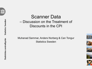 Scanner Data – Discussion on the Treatment of Discounts in the CPI
