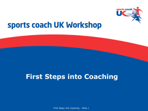 First Steps into Coaching