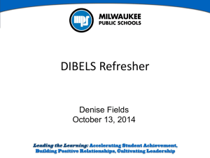 DIBELS Next Refresher Training