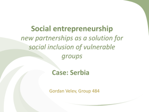 Social entrepreneurship new partnerships as a solution for