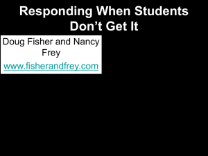 Responding When Students Don`t Get It