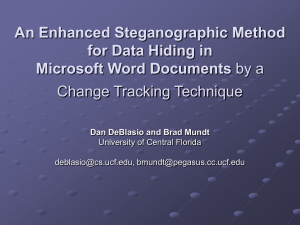 Steganography - University of Central Florida