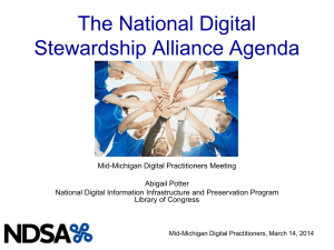 NDSA Agenda Presentation - MSU Archives and Historical Collections