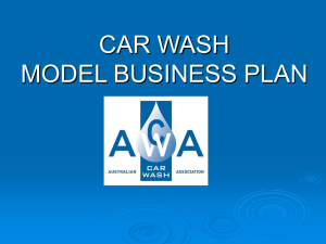 CAR WASH MODEL BUSINESS PLAN
