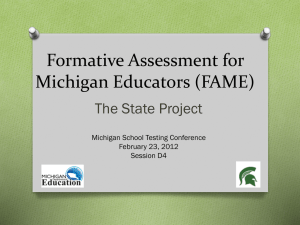 Presentation - Michigan Assessment Consortium