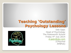 Outstanding Teaching - Association for the Teaching of Psychology