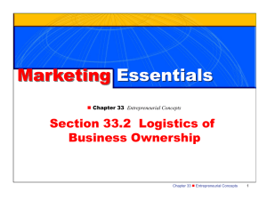 Logistics of Business Ownership