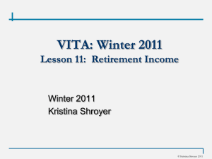 Lesson 11 - Retirement Income