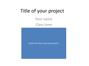 Title of your project