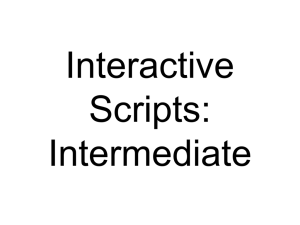 Interactive Scripts: Intermediate