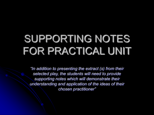 Supporting Notes for Practical Unit Guide
