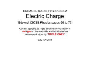 IGCSE-22-Electric Charge Presentation