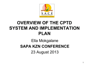 CPTD SAPA KZN - SAPA KZN - South African Principals