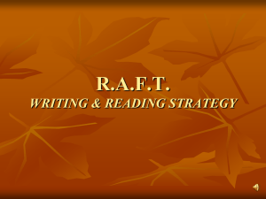 R.A.F.T. WRITING STRATEGY