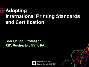 Adopting International Printing Standards and Certification by Bob