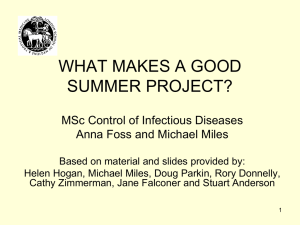 What makes a good MSc Public Health project?