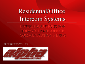 Residential Intercom Systems