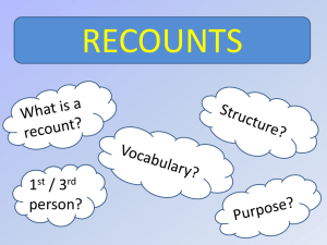 Recounts powerpoint