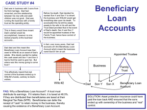 Beneficiary Loan Accounts