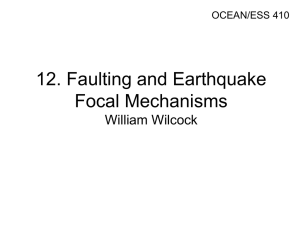Faulting and Earthquake Focal Mechanisms
