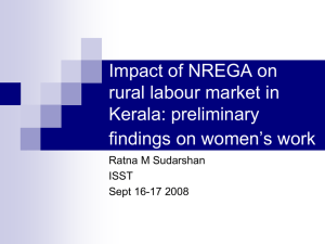 Impact of NREGA Kerala