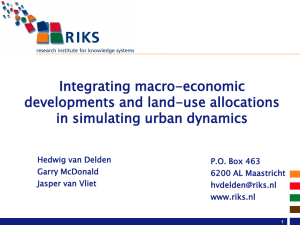 Integrating macro-economic developments and land use allocations