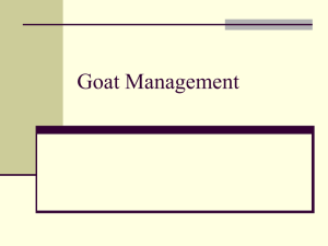 Goat Management - Faculty Web Sites