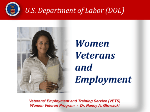 Women Veterans and Employment - Pennsylvania Department of