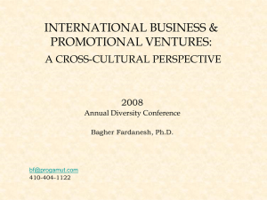 International Business and Promotional Ventures