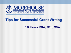 Tips for Successful Grant Writing