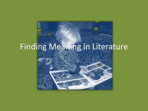 Finding Meaning in Literature