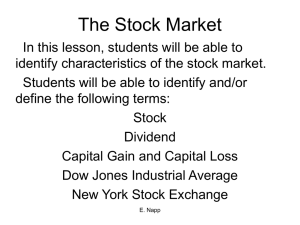 The Stock Market - White Plains Public Schools