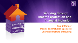 Working through - Income protection and financial inclusion