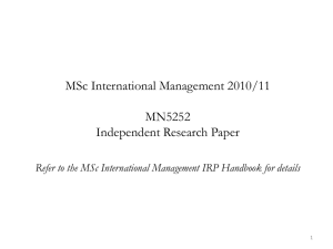 MAAB 2010/11 Research Methodologies and