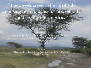 “The development effects of solar cooking technologies for