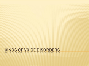 Voice 11 Kinds of Voice Disorders