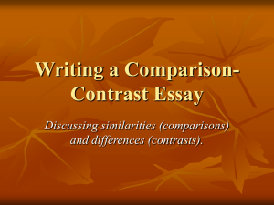 Writing a Comparison