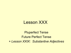 Lessons 29/30: pluperfect, future perfect tenses