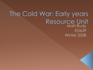 The Cold War: Resource Unit