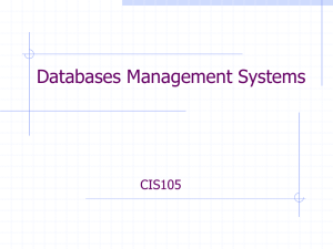 Chapter 10: Databases & Information Management