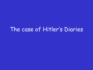 4.The Case of Hitler`s Diaries