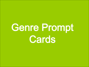Genre Prompt Cards Curtain Opener