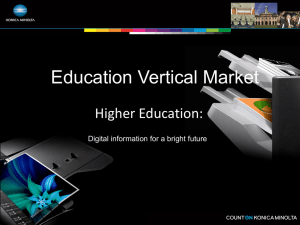 Education Vertical Market Presentation with notes